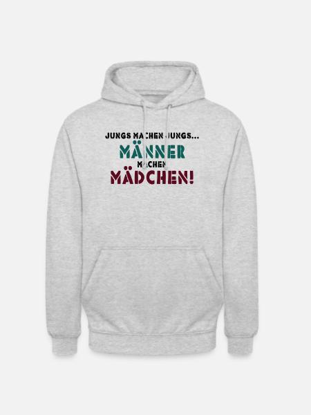 JUNGS MACHEN JUNGS - Unisex Hoodie - Hellgrau meliert