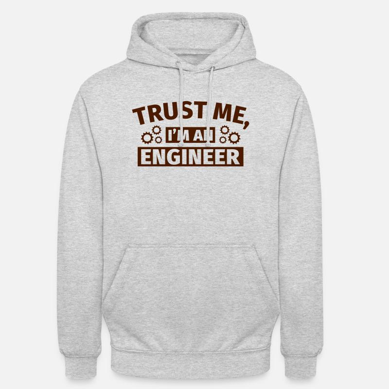 Trust Me I'm an Engineer - Unisex Hoodie - Hellgrau meliert