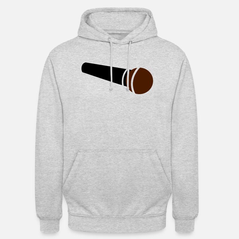 micro - Sweat-shirt à capuche unisexe - gris clair chiné