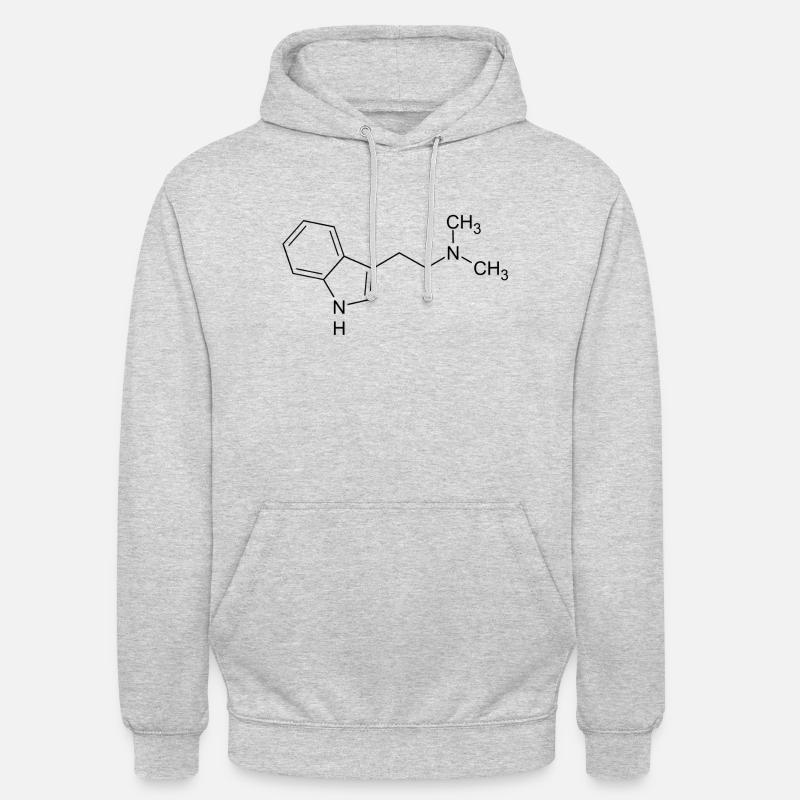 DMT dimethyltryptamine formule structurelle - Sweat-shirt à capuche unisexe - gris clair chiné