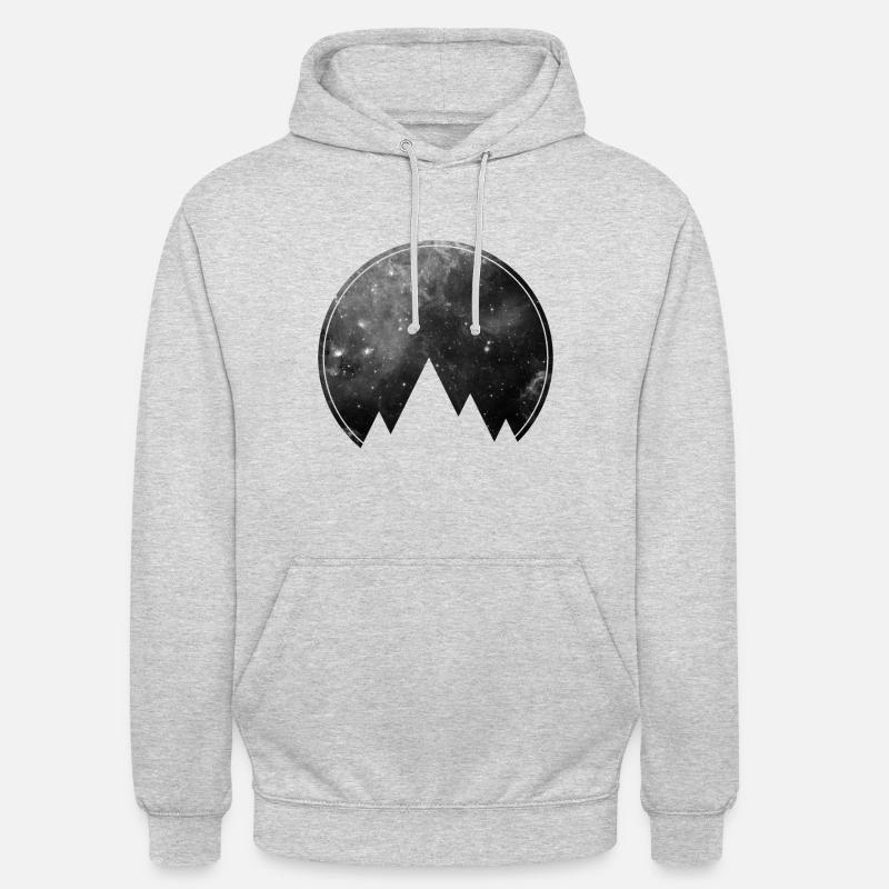Space Mountains - Sweat-shirt à capuche unisexe - gris clair chiné