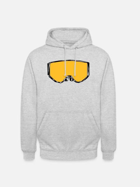 Ski goggles - Unisex Hoodie - light heather grey