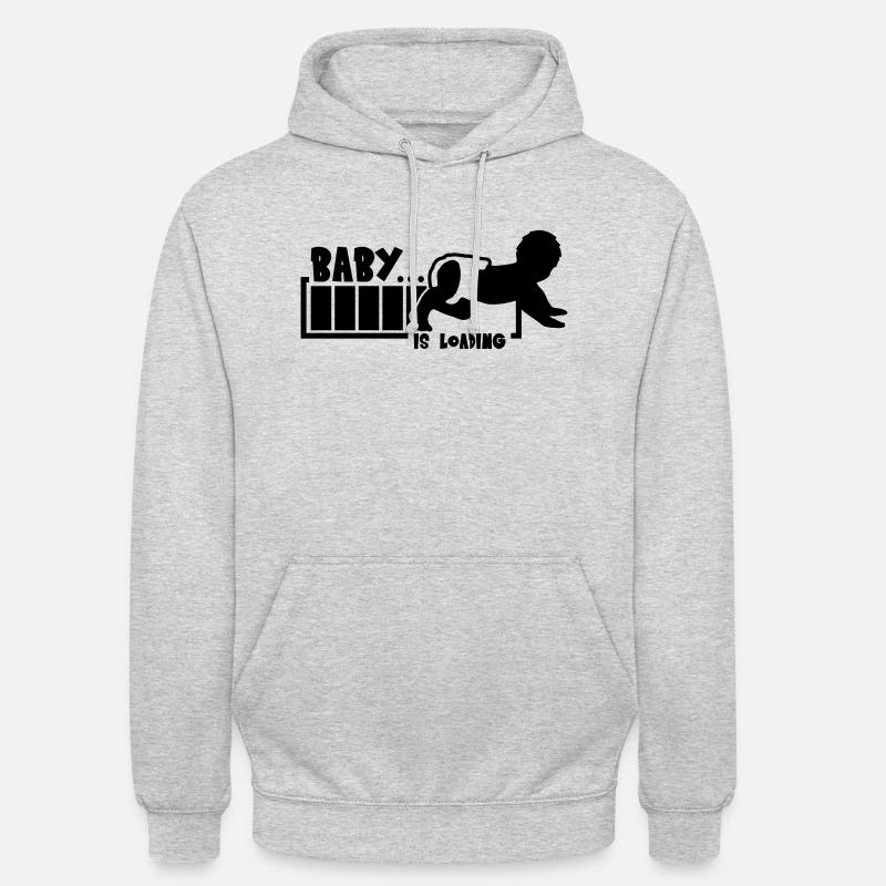 Baby Is Loading - Sweat-shirt à capuche unisexe - gris clair chiné