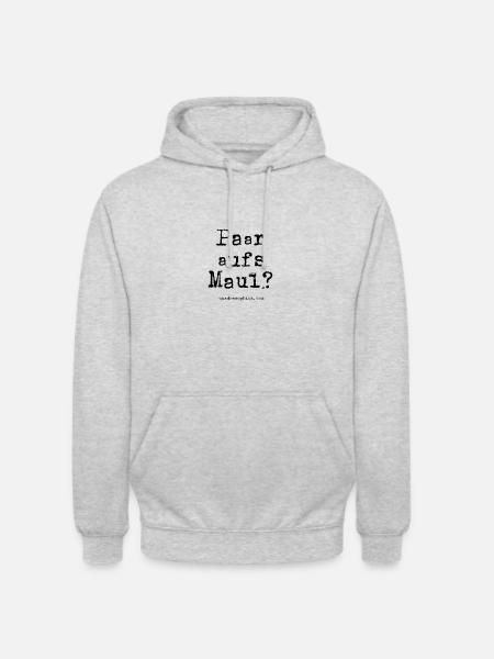 Paar aufs Maul? - Unisex Hoodie - Hellgrau meliert