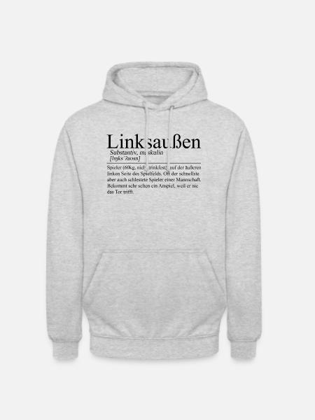 Handball Linksaußen lustiger Spruch - Unisex Hoodie - Hellgrau meliert