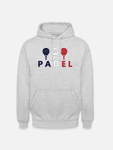 PADEL FRANKREICH 2 - Unisex Hoodie - Hellgrau meliert