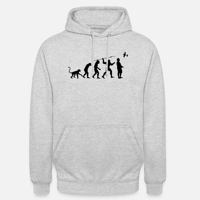 Évolution du pilote - Sweat-shirt à capuche unisexe - gris clair chiné