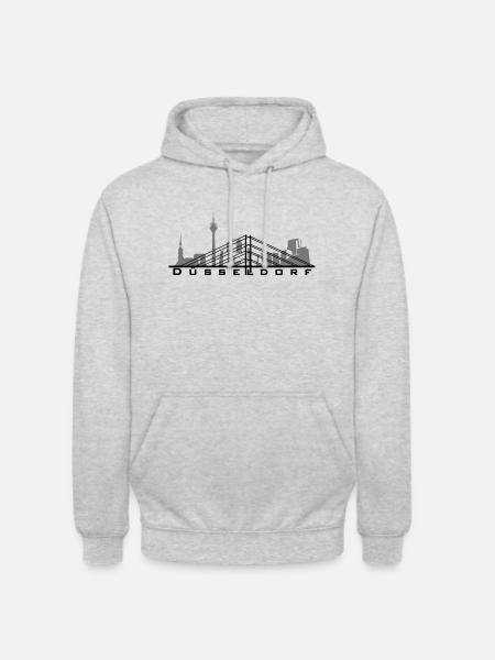 Düsseldorf - Unisex Hoodie - Hellgrau meliert