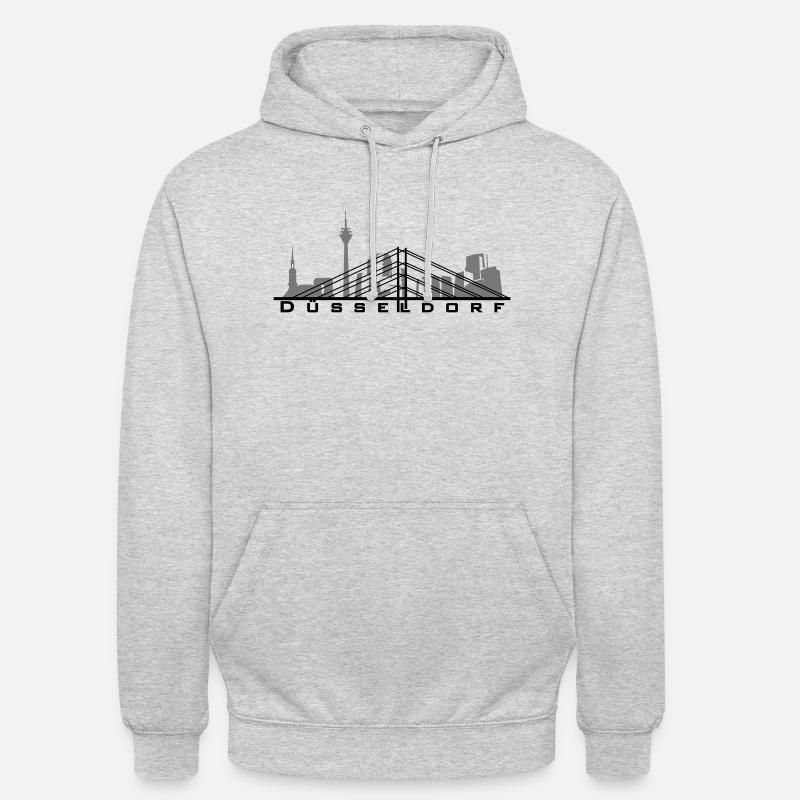 Düsseldorf - Sweat-shirt à capuche unisexe - gris clair chiné