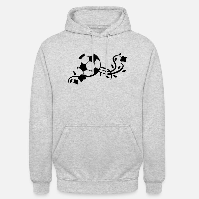 Fußball - Unisex Hoodie - Hellgrau meliert