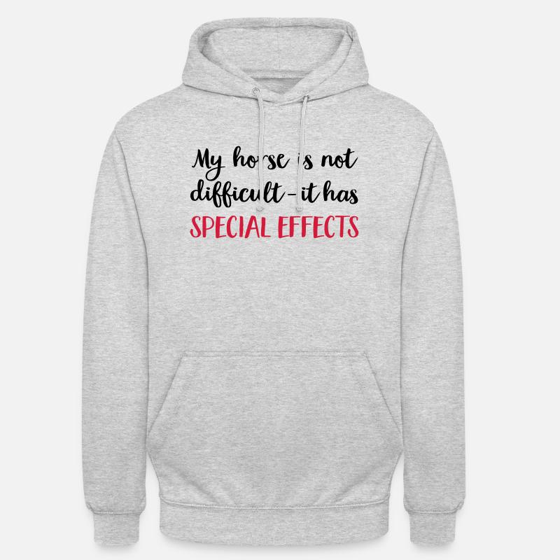 Pferde - Unisex Hoodie - Hellgrau meliert