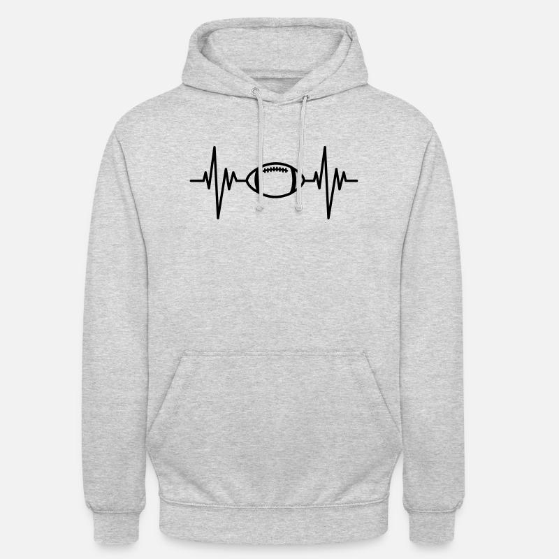 Pulse de Ballon Rugby - Sweat-shirt à capuche unisexe - gris clair chiné