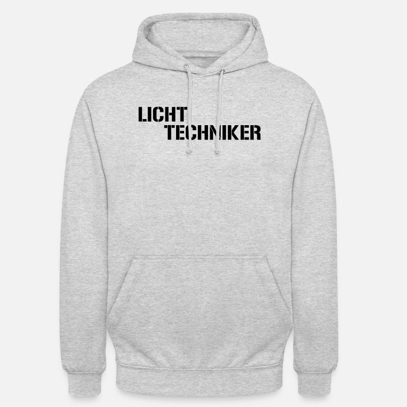 technicien éclairage - Sweat-shirt à capuche unisexe - gris clair chiné