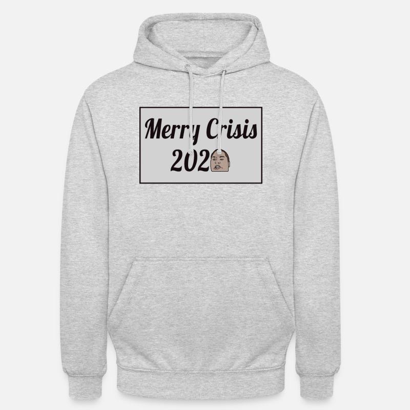 Joyeuse crise 2020 - Sweat-shirt à capuche unisexe - gris clair chiné