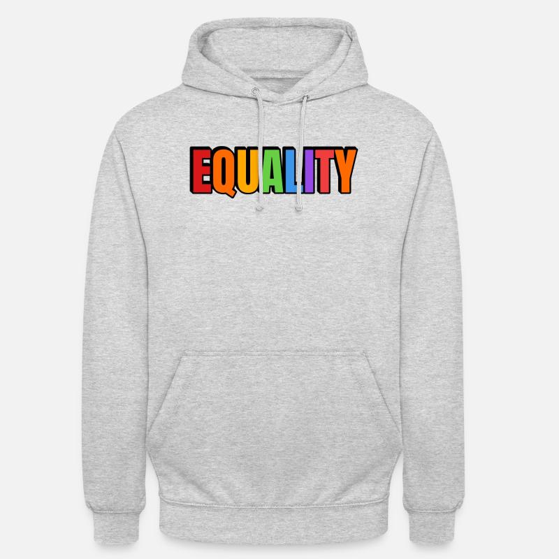 EQUALITY Regenbogen - Unisex Hoodie - Hellgrau meliert