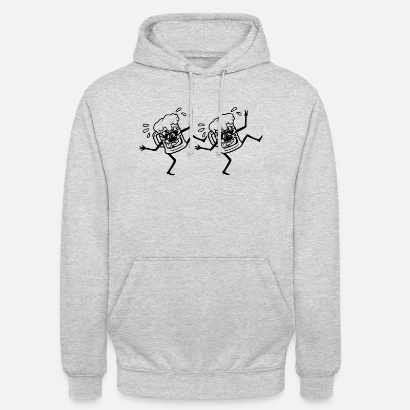 Bières de soirée dansante d’équipe - Sweat-shirt à capuche unisexe - gris clair chiné