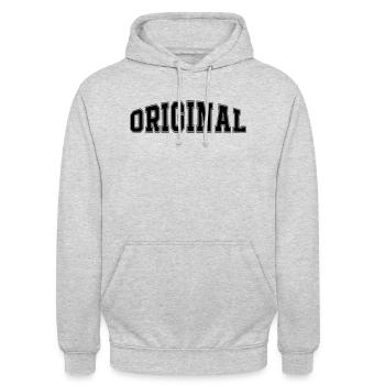 original - Unisex Hoodie - light heather grey - Front - Alina (178cm) & Michal (187cm)