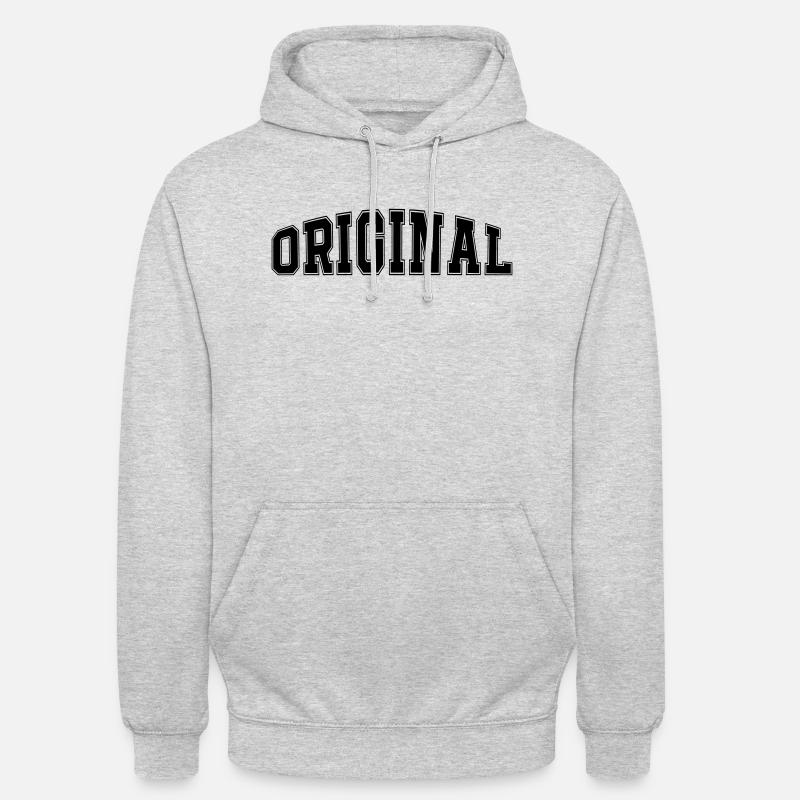 Langue source - Sweat-shirt à capuche unisexe - gris clair chiné