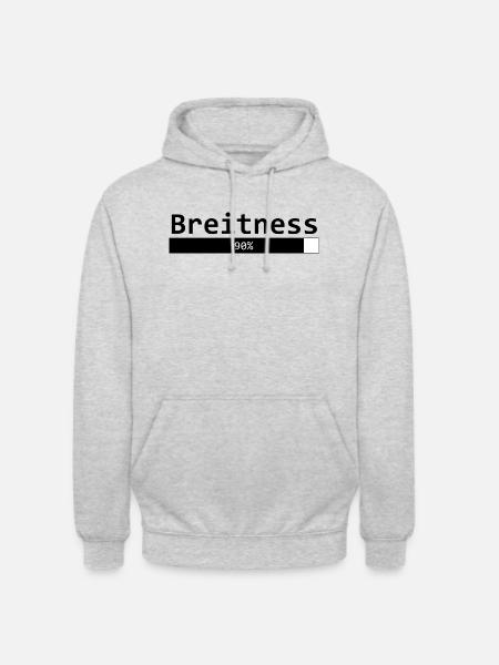 Breitness 90 - Unisex Hoodie - Hellgrau meliert