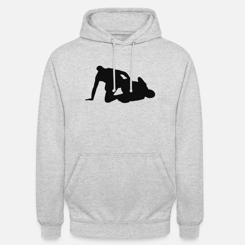 Grappling Leg Control Silhouette - Unisex Hoodie - light heather grey