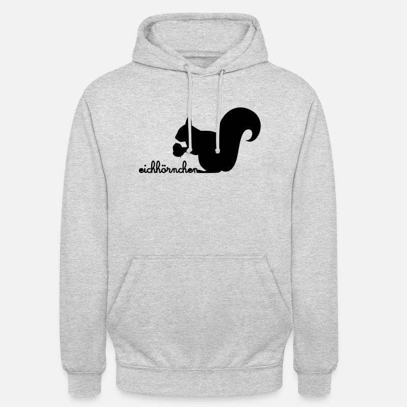 Squirrel with Acorn - Unisex Hoodie - light heather grey