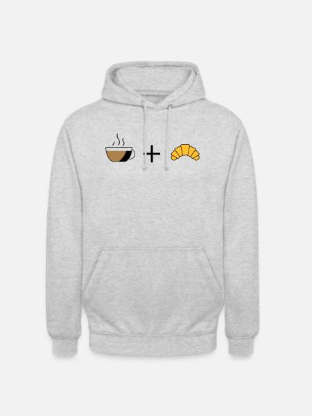 Coffee and croissant - Unisex Hoodie - light heather grey