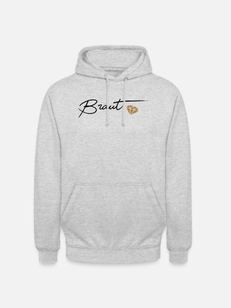 Braut - Unisex Hoodie - Hellgrau meliert