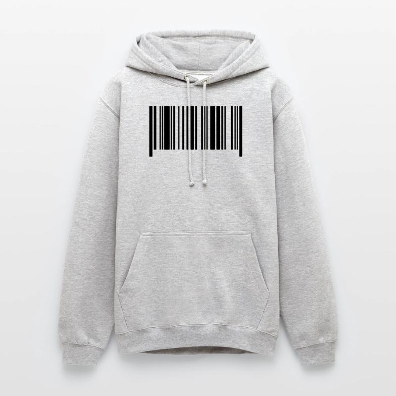 Code à barres sans texte modèle de code à barres de code vierge Sweat-shirt à capuche unisexe