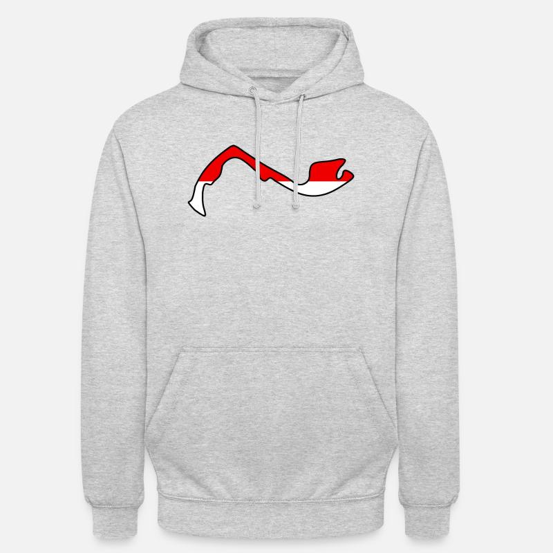 Circuit de Monaco avec drapeau - Sweat-shirt à capuche unisexe - gris clair chiné