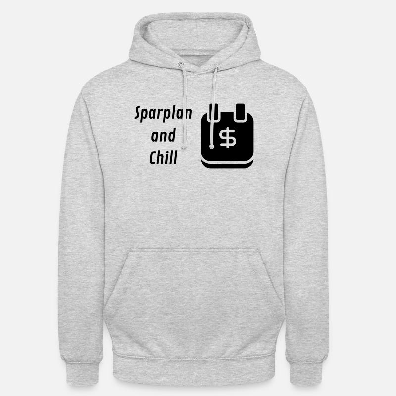 Sparplan and Chill - Unisex Hoodie - Hellgrau meliert