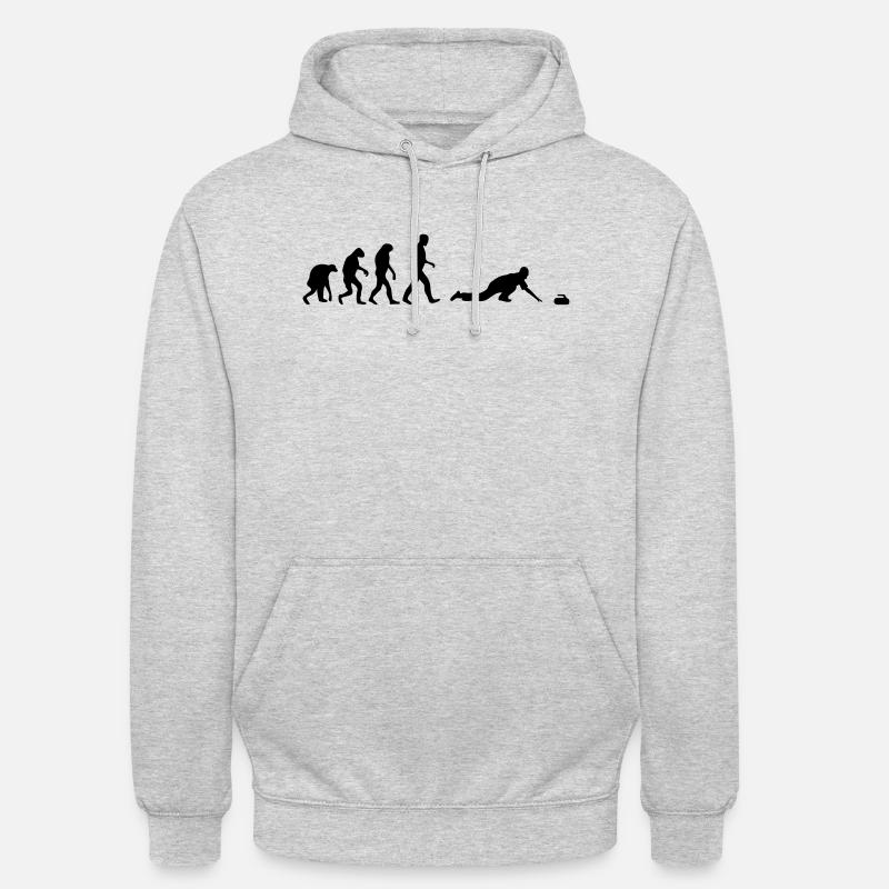 curling evolution - Unisex Hoodie - light heather grey