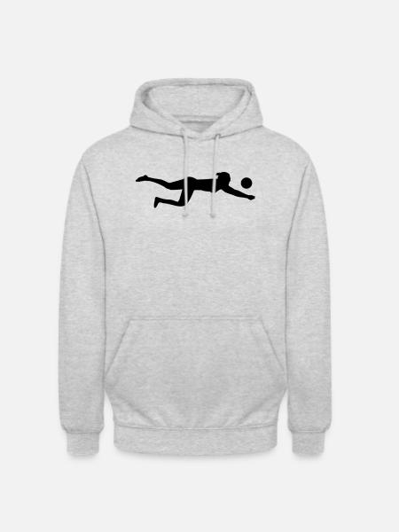 Volleyball silhouette - Unisex Hoodie - light heather grey