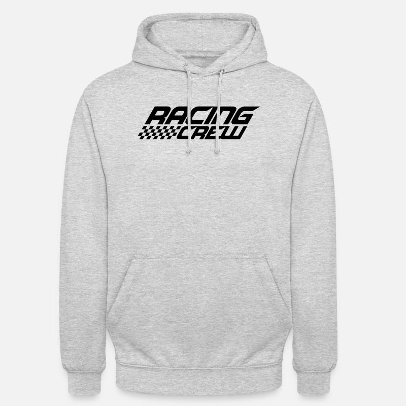 Conception de l'équipe de course - Sweat-shirt à capuche unisexe - gris clair chiné