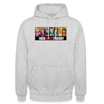The Big Bang Theory Comic - Unisex Hoodie - light heather grey - Front - Alina (178cm) & Michal (187cm)