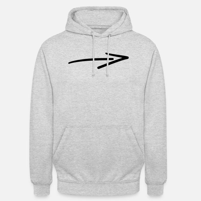 Pfeil Symbol 16 Zeichenfläche 16 - Unisex Hoodie - Hellgrau meliert