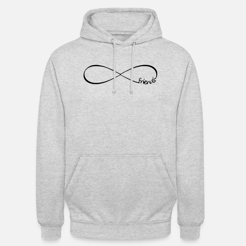 amici Infinity - amici Amicizia Simbolo - Felpa con cappuccio unisex - grigio chiaro melange