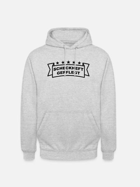 Scheckheftgepflegt Spruchband - Unisex Hoodie - Hellgrau meliert