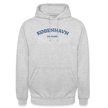 Copenhague - Danemark - Dänemark - Kobenhavn - Sweat-shirt à capuche unisexe - gris clair chiné - Devant - Alina (178cm) & Michal (187cm)