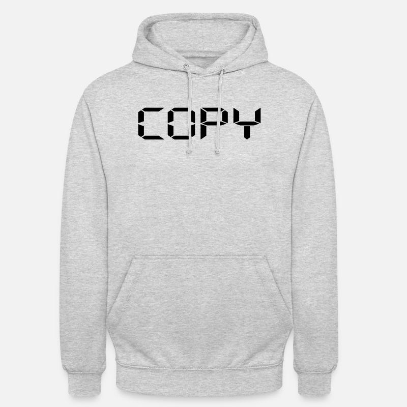 Copy - Copy and Paste - Sweat-shirt à capuche unisexe - gris clair chiné