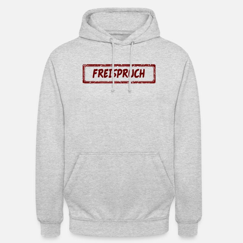 Freispruch Unschuldig Nicht Schuldig Geschenk - Unisex Hoodie - Hellgrau meliert