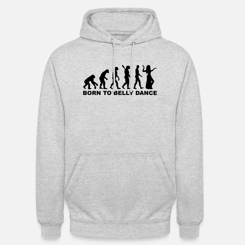 Evolution belly dance - Sweat-shirt à capuche unisexe - gris clair chiné