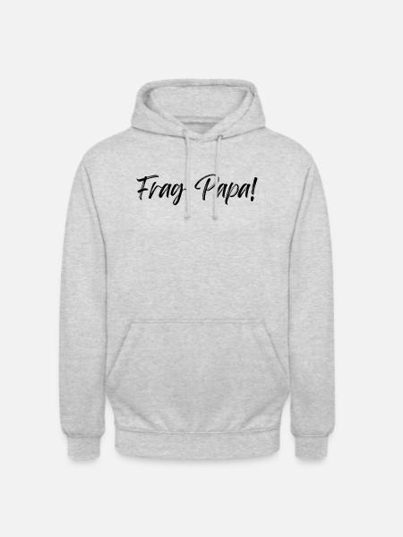 Frag Papa! - Unisex Hoodie - Hellgrau meliert