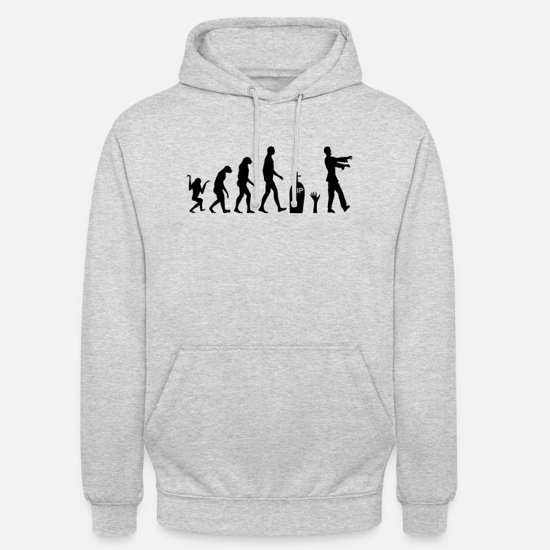 Zombie Evolution 2 - Sweat-shirt à capuche unisexe - gris clair chiné