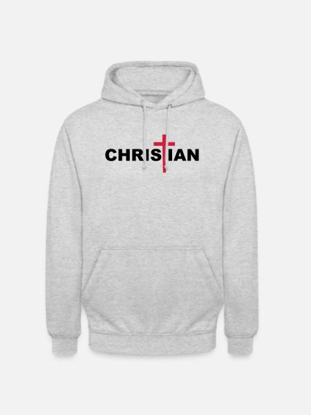 Christian Cross - Unisex Hoodie - light heather grey
