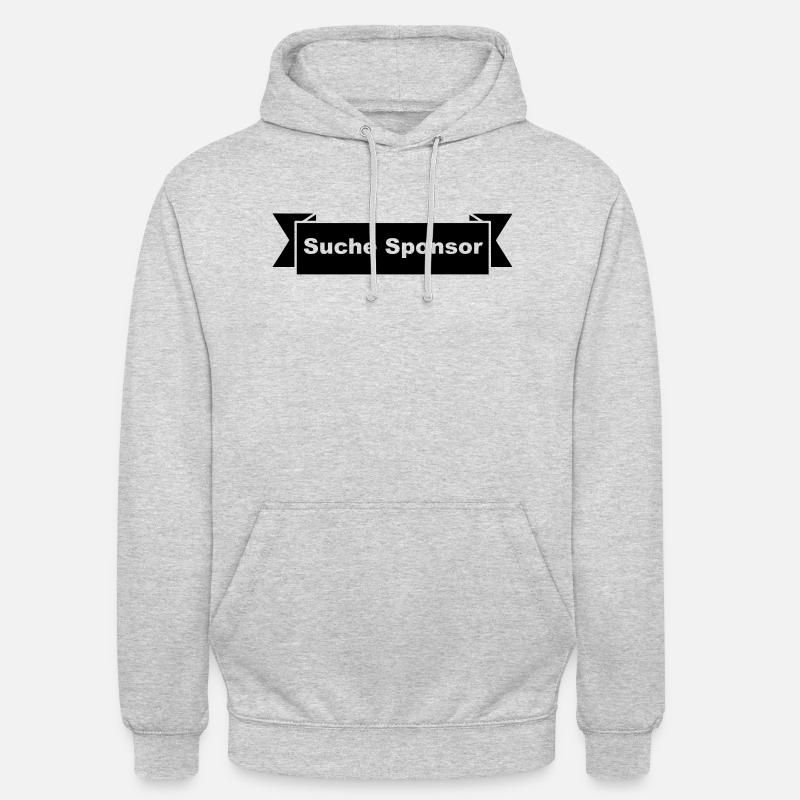 Trouver commanditaire - Sweat-shirt à capuche unisexe - gris clair chiné