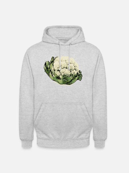 Blumenkohl Pop-Art - Unisex Hoodie - Hellgrau meliert