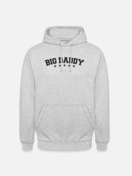 Father's day logo Big Daddy hero dad Vater - Unisex Hoodie - light heather grey