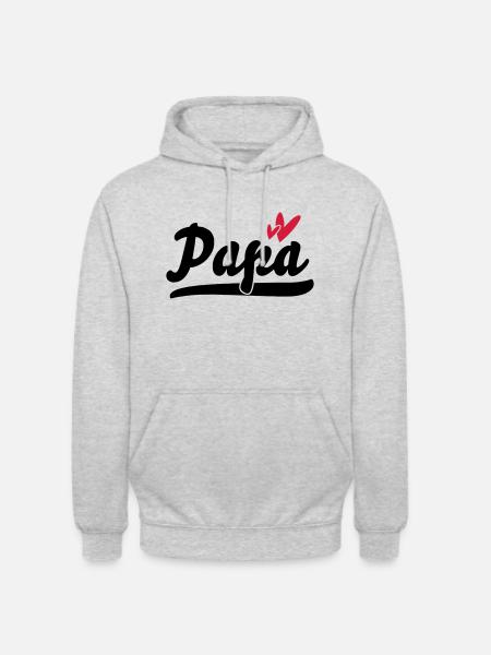 Papa - Unisex Hoodie - Hellgrau meliert
