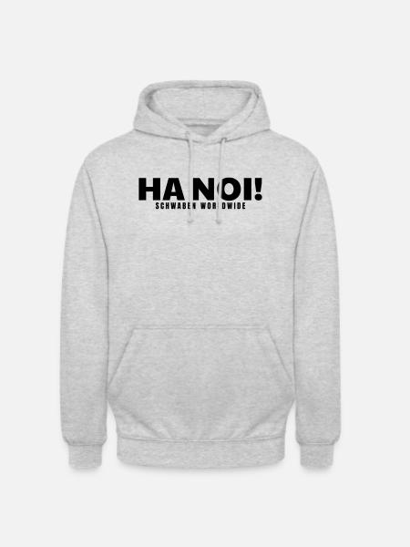 ha noi - schwäbisch - Unisex Hoodie - Hellgrau meliert