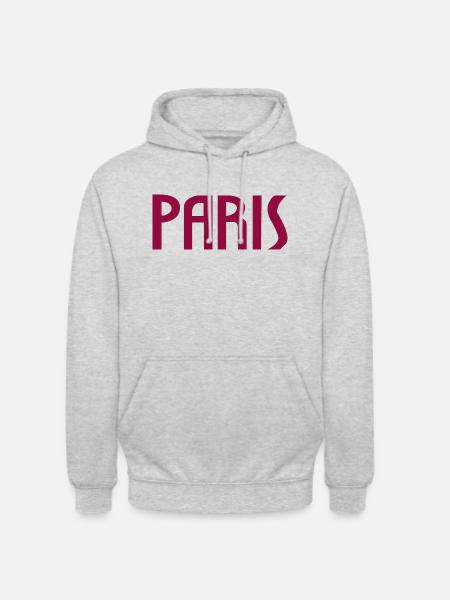 Paris - Unisex Hoodie - Hellgrau meliert